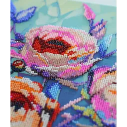 Pagrindinis karoliukų siuvinėjimo rinkinys „Sielos rožės“ 31x30 cm AAB-945