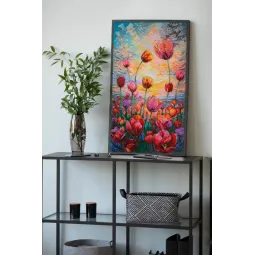 Pagrindinis karoliukų siuvinėjimo rinkinys "Pavasario ritmas" 24x42 cm AAB-943