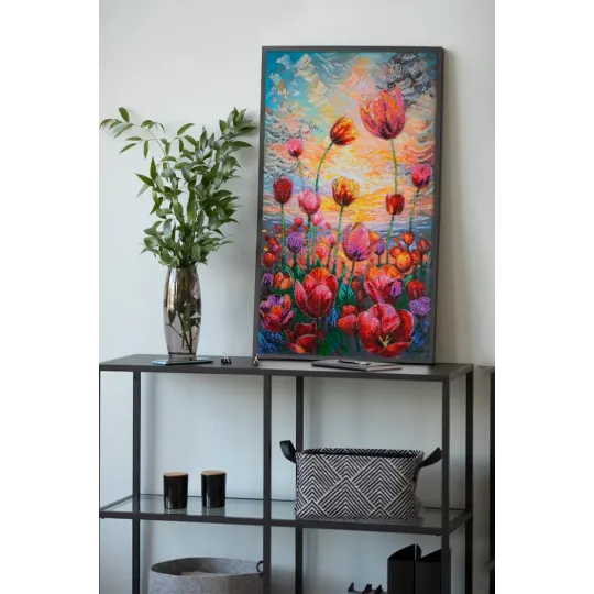 Hauptperlen-Stickset "Frühlingsrhythmus" 24x42 cm AAB-943