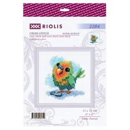 Kreuzstich-Set "Kleiner Papagei" 15x15 cm SR2284