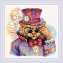 Kreuzstich-Set "Steampunk Katze" 20x20 cm SR2278