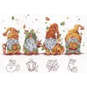 Kit de point de croix "Gnomes d'automne" 32х21,5 cm SANO-34
