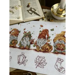 Cross stitch kit "Autumn gnomes" 32х21,5 cm SANO-34