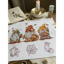 Kryželio siuvinėjimo rinkinys "Rudens nykštukai" 32х21,5 cm SANO-34