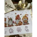 Набор для вышивания крестиком "Осенние гномы" 32х21,5 см SANO-34