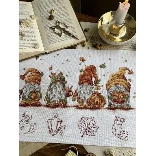 Kreuzstich-Set "Herbstgnome" 32х21,5 cm SANO-34
