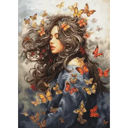 Cross Stitch Kit "Passion in Flight" 29x40cm SBU5085