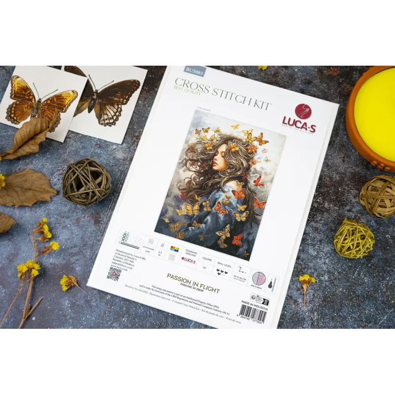 Kit de point de croix "Passion en vol" 29x40cm SBU5085