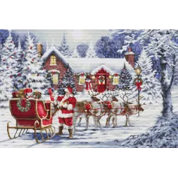 Cross Stitch Kit "Santa’s Visit" 48x32cm SBU5084
