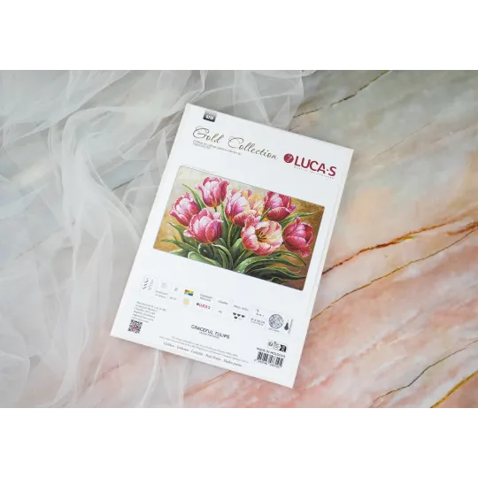 Kit de point de croix "Tulipes gracieuses" 35x20cm SG718
