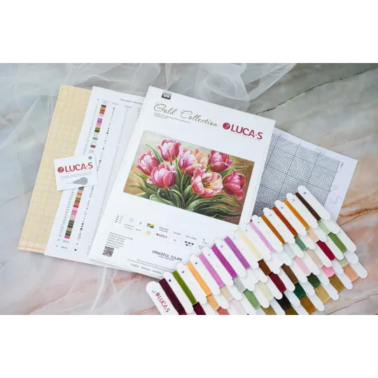 Petit Point Stickset "Graceful Tulips" 35x20cm SG718