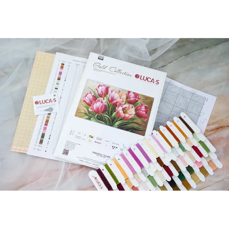 Kit de point de croix "Tulipes gracieuses" 35x20cm SG718