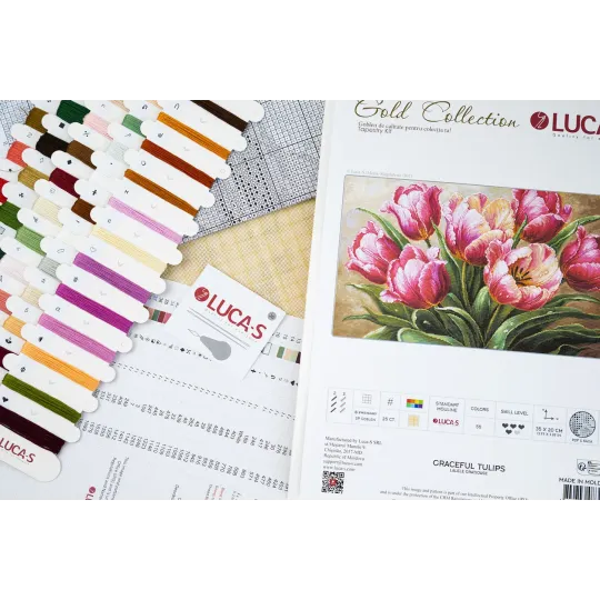 Kit Petit Point "Tulipes Graciles" 35x20cm SG718