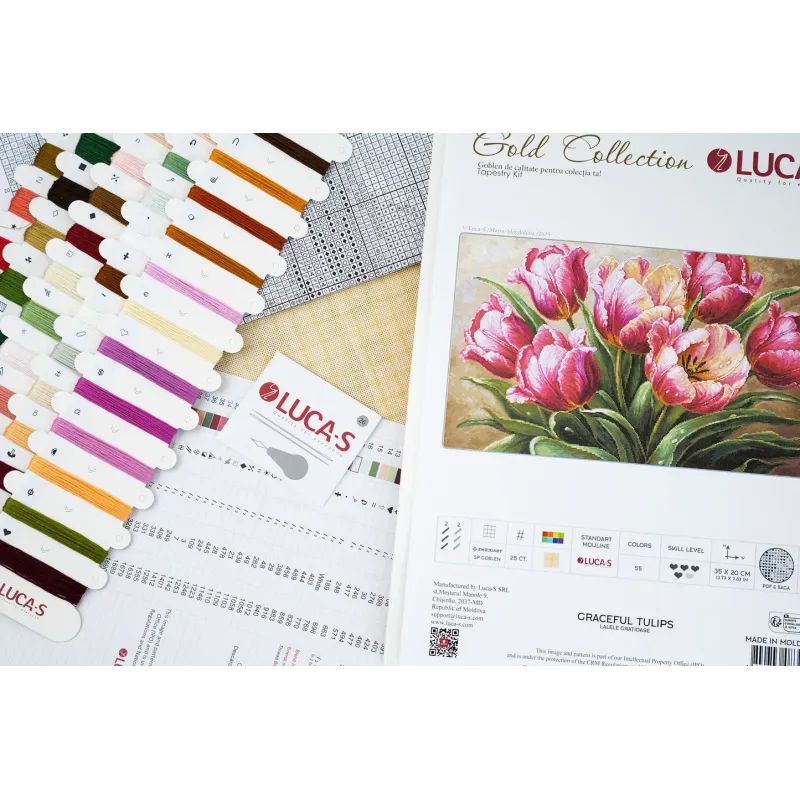 Petit Point Stickset "Graceful Tulips" 35x20cm SG718