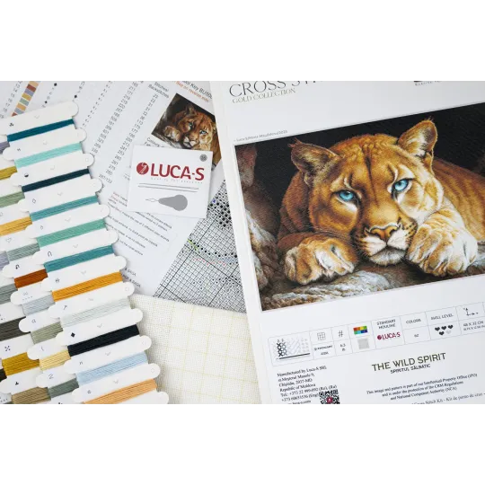 Набор для вышивания крестиком "Дикий дух" 48x32cm SBU5081