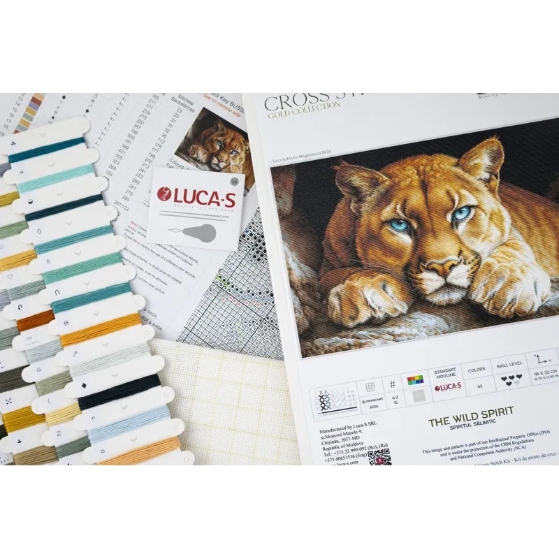 Набор для вышивания крестиком "Дикий дух" 48x32cm SBU5081
