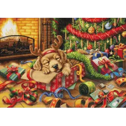 Набор для вышивания крестом «Santa’s Little Troublemaker» 44x32cm SBU5079