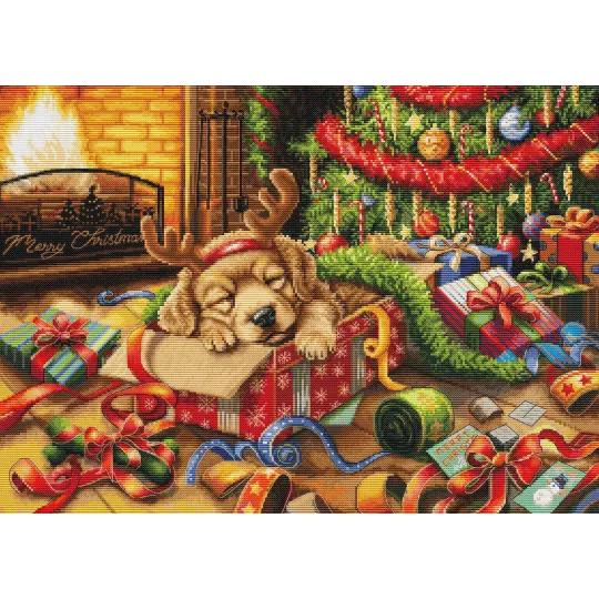 Kreuzstich-Set „Santa’s Little Troublemaker“ 44x32cm SBU5079