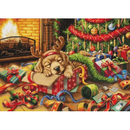 Kreuzstich-Set „Santa’s Little Troublemaker“ 44x32cm SBU5079