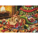 Kreuzstich-Set „Santa’s Little Troublemaker“ 44x32cm SBU5079