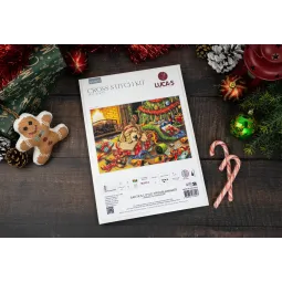 Kryželiu siuvinėjimo rinkinys „Santa’s Little Troublemaker“ 44x32cm SBU5079