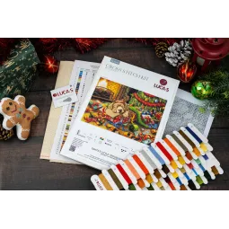 Kreuzstich-Set „Santa’s Little Troublemaker“ 44x32cm SBU5079