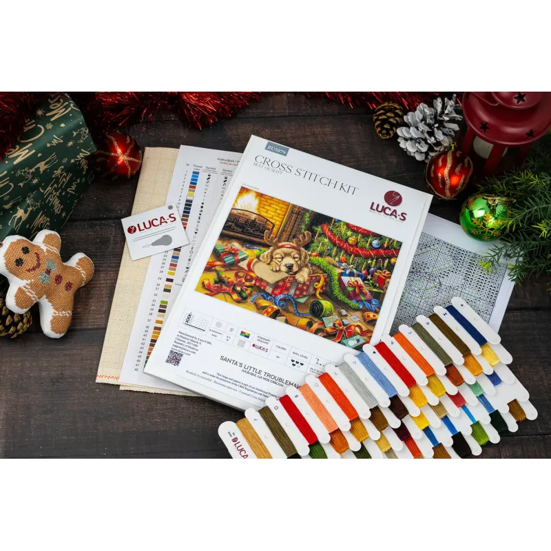 Набор для вышивания крестом «Santa’s Little Troublemaker» 44x32cm SBU5079