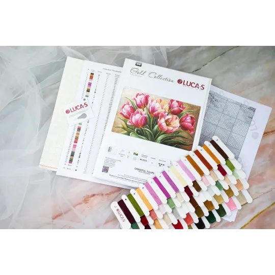 Kreuzstich-Set „Anmutige Tulpen“ 56x32cm SB718