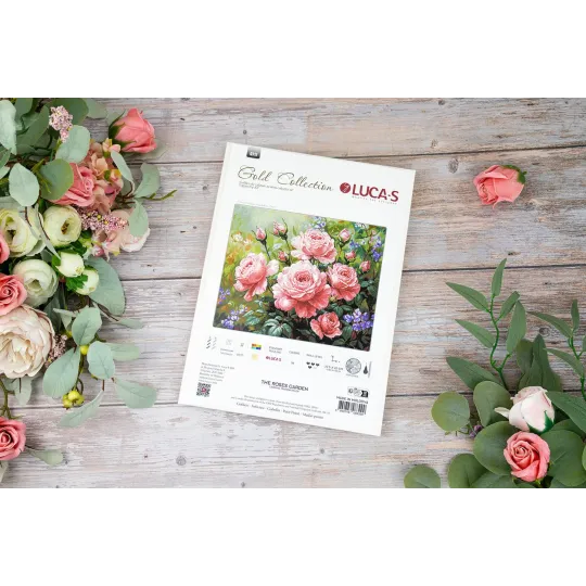 Набор для вышивания крестиком "Розовый сад" 27,5x22cm SG717