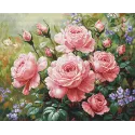 Kit de point de croix "Le jardin de roses" 44x35cm SB717