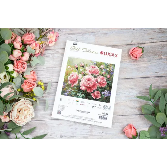Kit de point de croix "Le jardin de roses" 44x35cm SB717