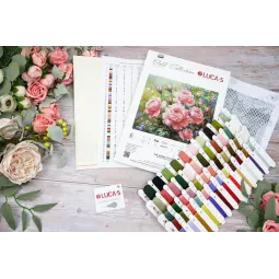 Kit de point de croix "Le jardin de roses" 44x35cm SB717