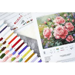 Kit de point de croix "Le jardin de roses" 44x35cm SB717