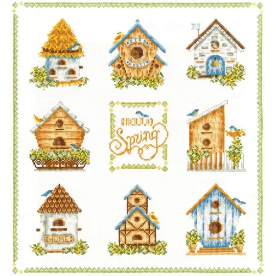 Набор для вышивания крестом «Скворечники» 32 х 35 cm SANS-74