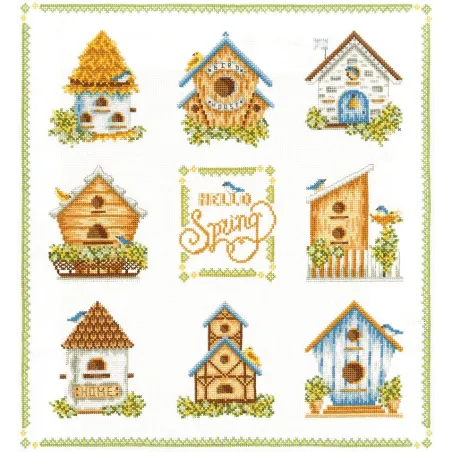 Набор для вышивания крестом «Скворечники» 32 х 35 cm SANS-74
