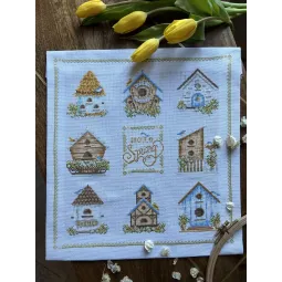 Kryželiu siuvinėjimo rinkinys „Inkiliukai“ 32 х 35 cm SANS-74