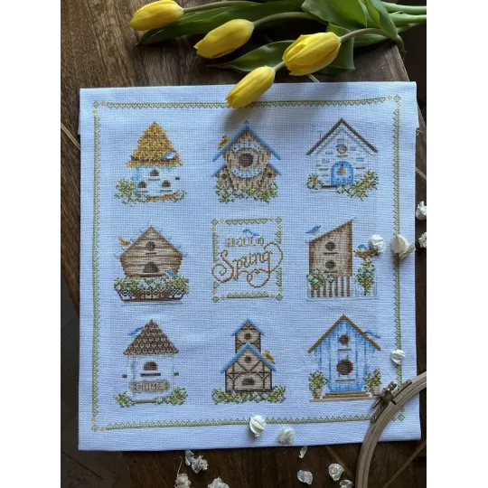 Набор для вышивания крестом «Скворечники» 32 х 35 cm SANS-74