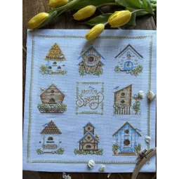 Cross stitch kit "Birdhouses" 32 х 35 cm SANS-74