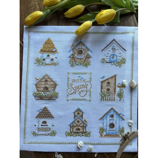 Набор для вышивания крестом «Скворечники» 32 х 35 cm SANS-74