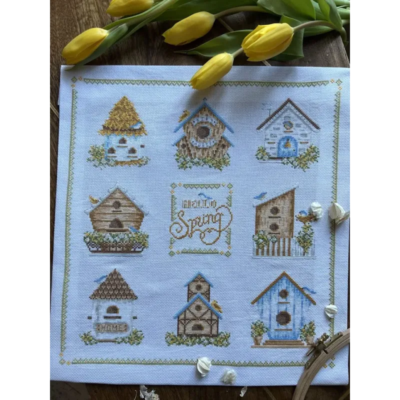 Набор для вышивания крестом «Скворечники» 32 х 35 cm SANS-74