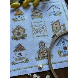 Cross stitch kit "Birdhouses" 32 х 35 cm SANS-74