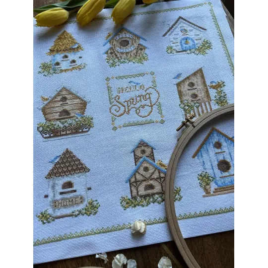 Набор для вышивания крестом «Скворечники» 32 х 35 cm SANS-74