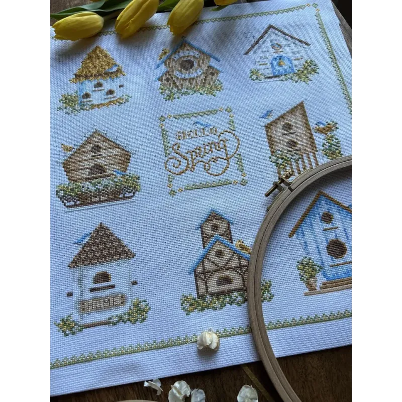 Набор для вышивания крестом «Скворечники» 32 х 35 cm SANS-74