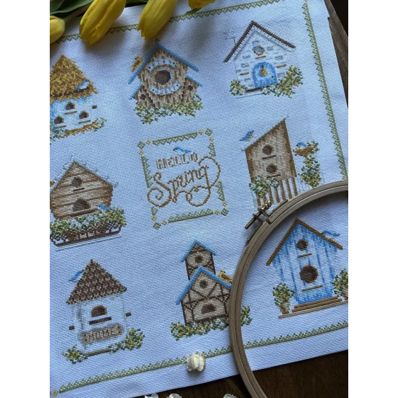 Набор для вышивания крестом «Скворечники» 32 х 35 cm SANS-74