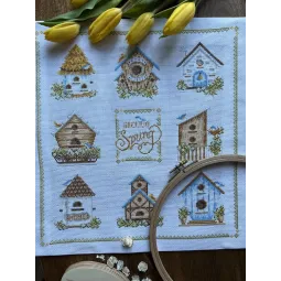 Cross stitch kit "Birdhouses" 32 х 35 cm SANS-74