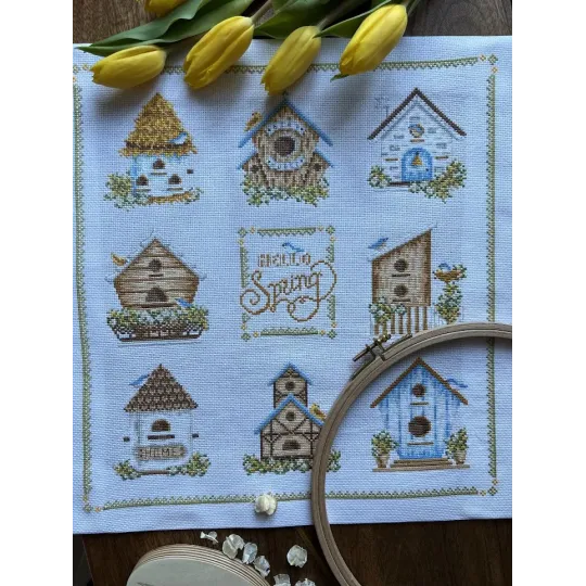 Набор для вышивания крестом «Скворечники» 32 х 35 cm SANS-74