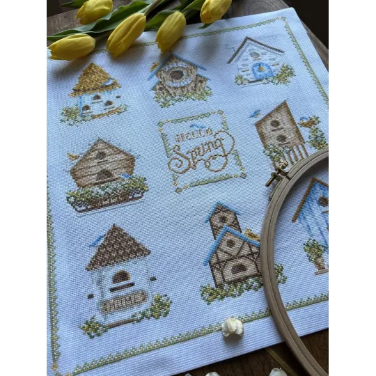 Набор для вышивания крестом «Скворечники» 32 х 35 cm SANS-74