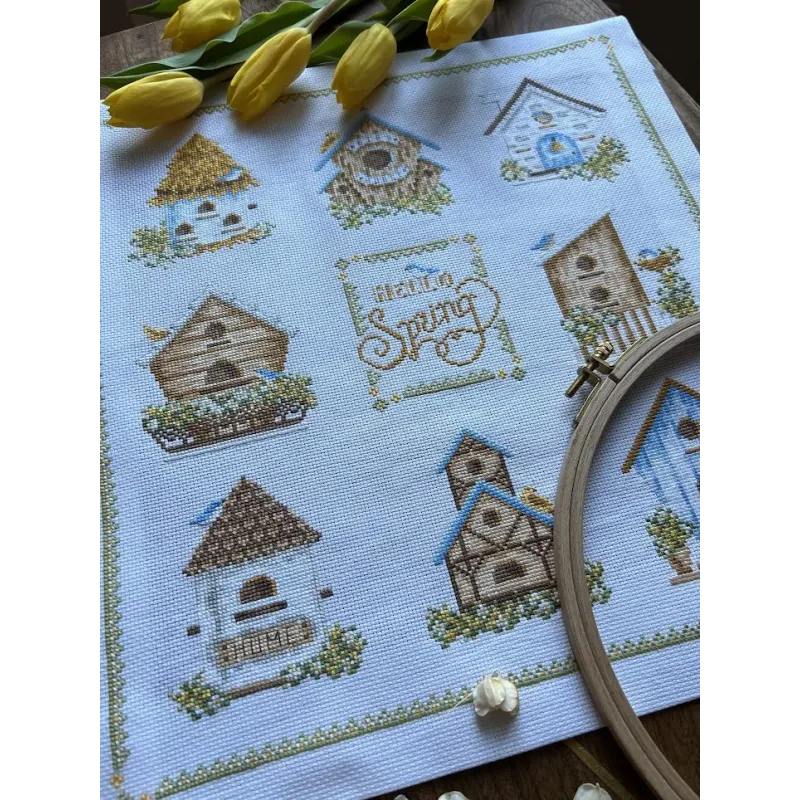 Набор для вышивания крестом «Скворечники» 32 х 35 cm SANS-74