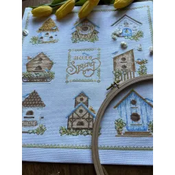 Cross stitch kit "Birdhouses" 32 х 35 cm SANS-74