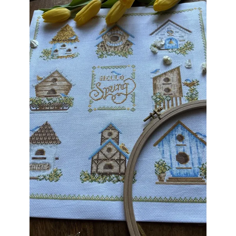 Набор для вышивания крестом «Скворечники» 32 х 35 cm SANS-74